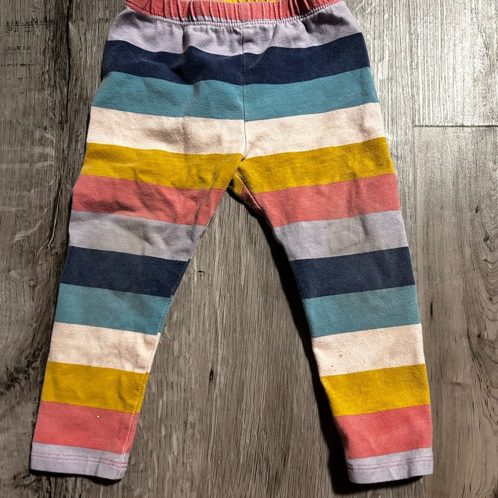 Okie Dokie Multicolor Striped Kids Leggings